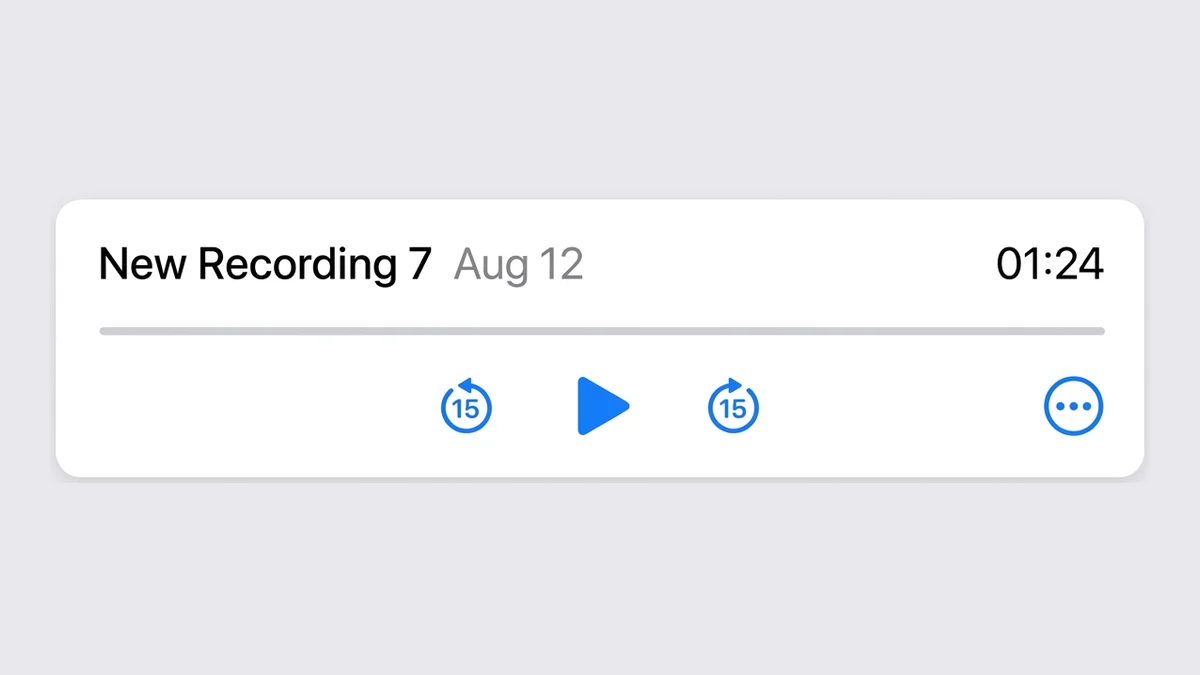 Expanded recording in the Voice Memos app