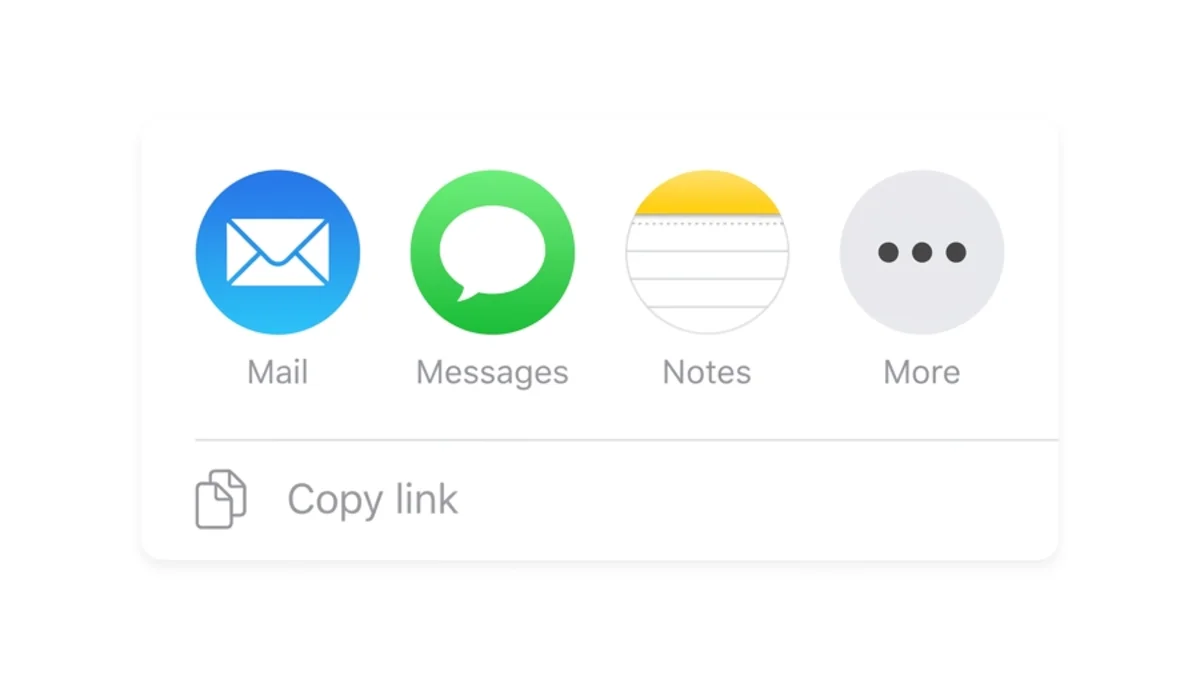 YouTube share panel with the More button